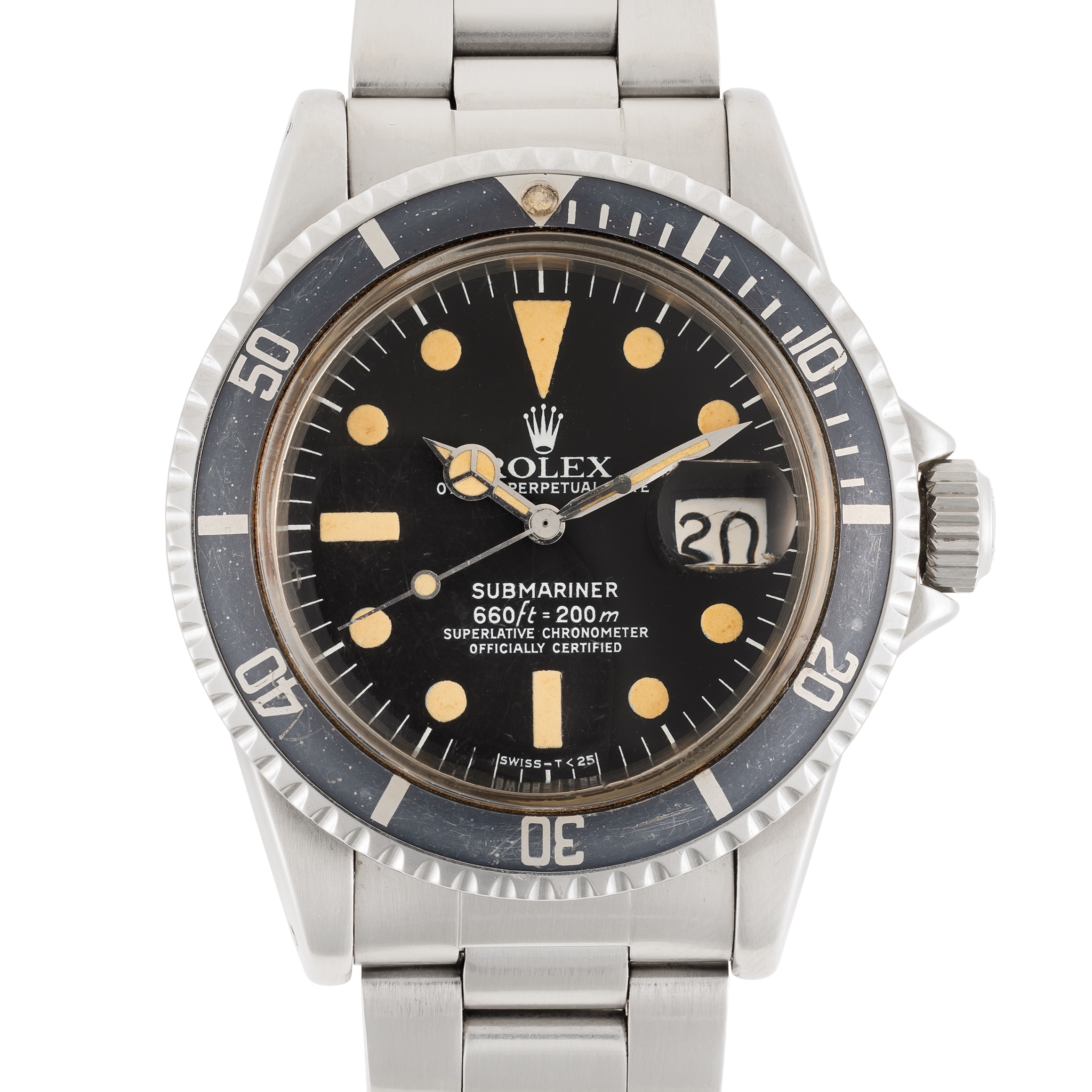 A GENTLEMAN'S SIZE STAINLESS STEEL ROLEX OYSTER PERPETUAL DATE SUBMARINER BRACELET WATCH CIRCA 1979, - Image 3 of 10