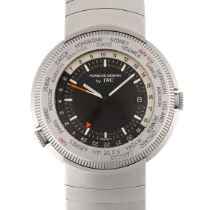 A RARE GENTLEMAN'S SIZE TITANIUM IWC PORSCHE DESIGN WORLD TIME ALARM BRACELET WATCH CIRCA 1990, REF.