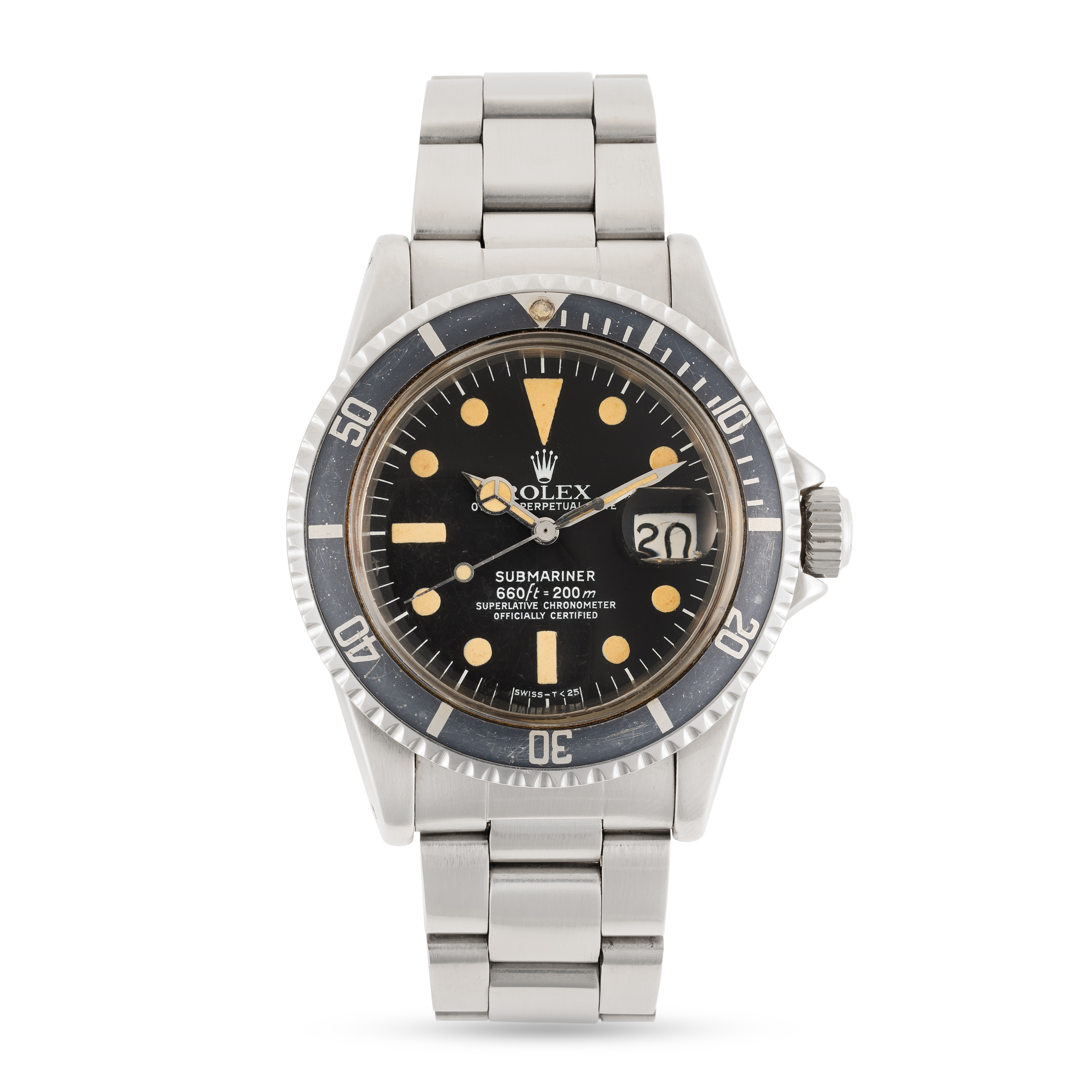 A GENTLEMAN'S SIZE STAINLESS STEEL ROLEX OYSTER PERPETUAL DATE SUBMARINER BRACELET WATCH CIRCA 1979, - Image 2 of 10