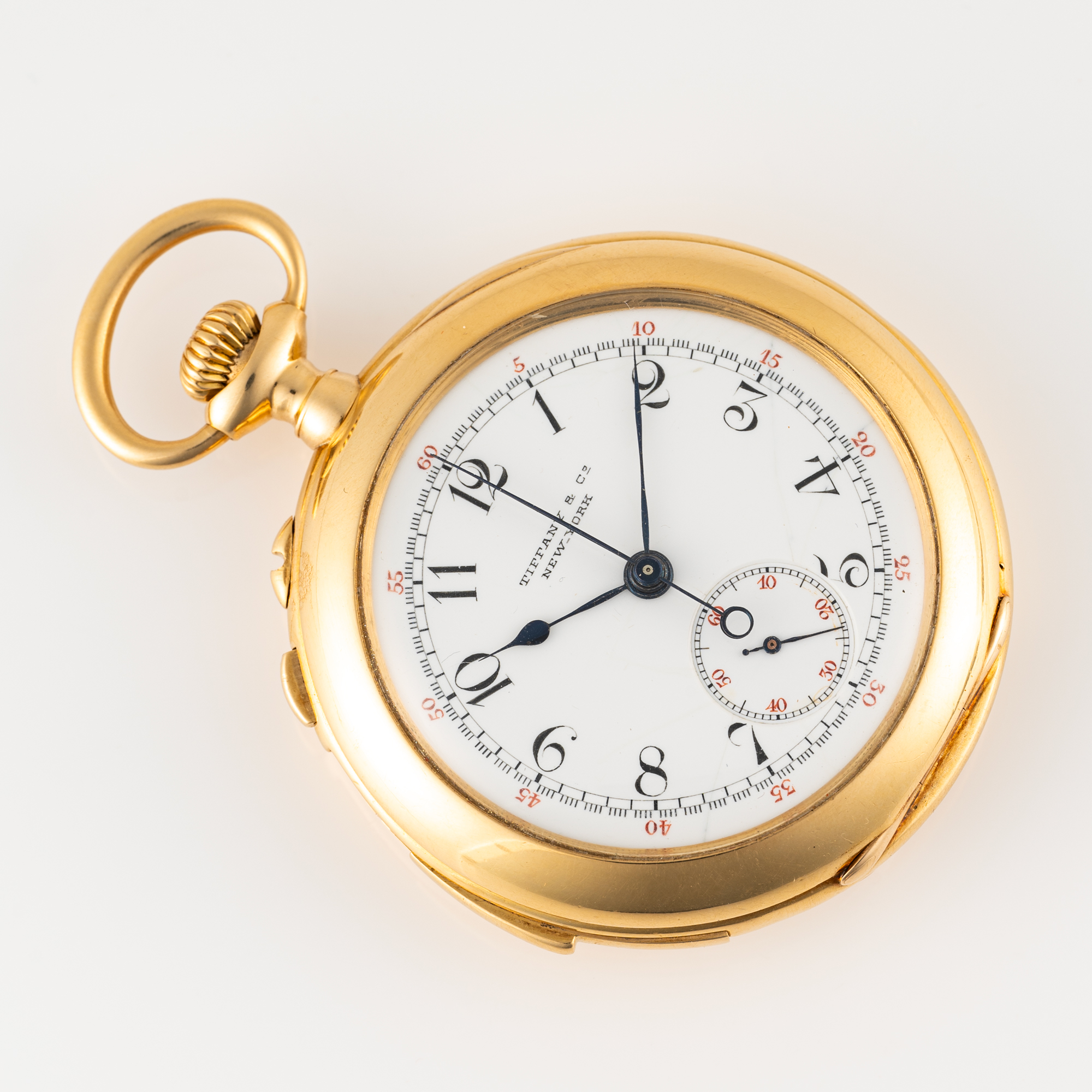A FINE & RARE GENTLEMAN'S SIZE 18K SOLID GOLD OPEN FACE PATEK PHILIPPE FIVE MINUTE REPEATER SPLIT - Image 4 of 11