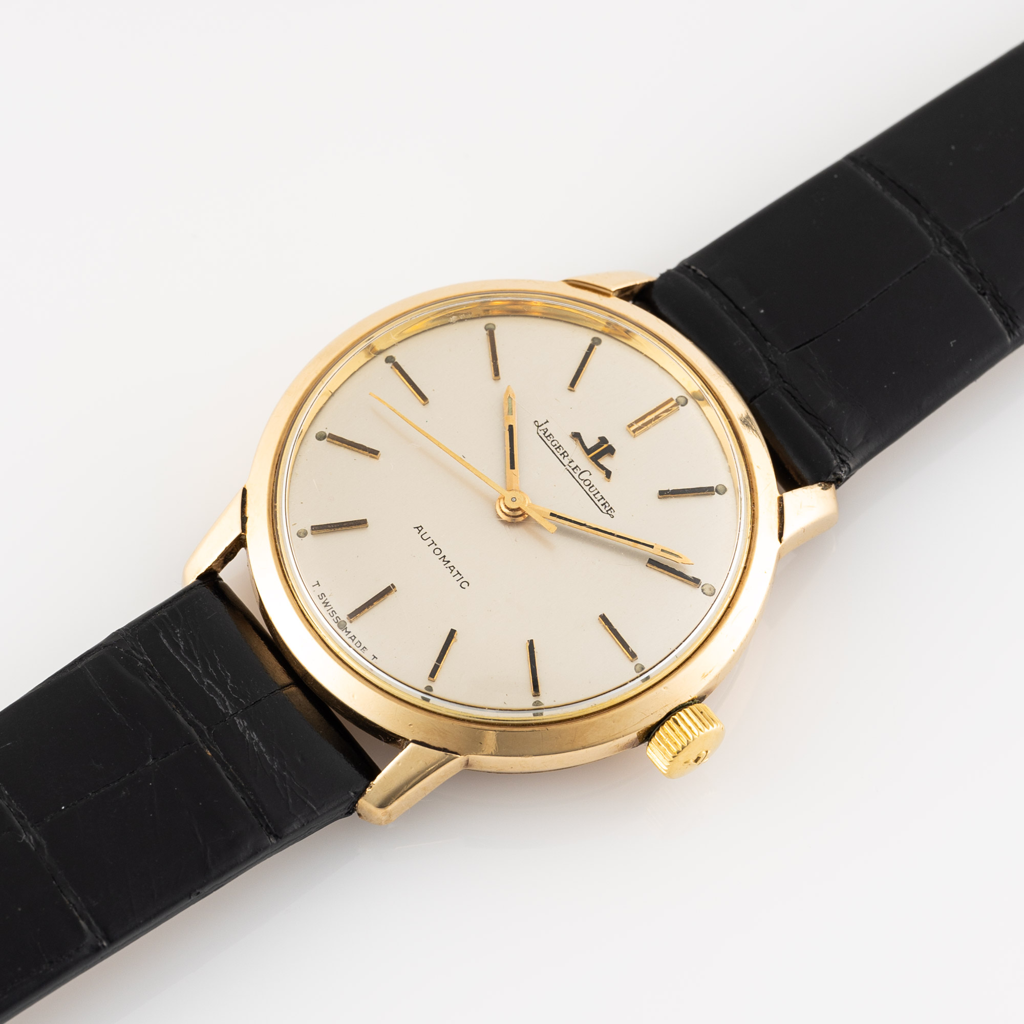 A GENTLEMAN'S SIZE 9CT SOLID GOLD JAEGER LECOULTRE AUTOMATIC WRIST WATCH CIRCA 1960s Movement: - Image 4 of 7