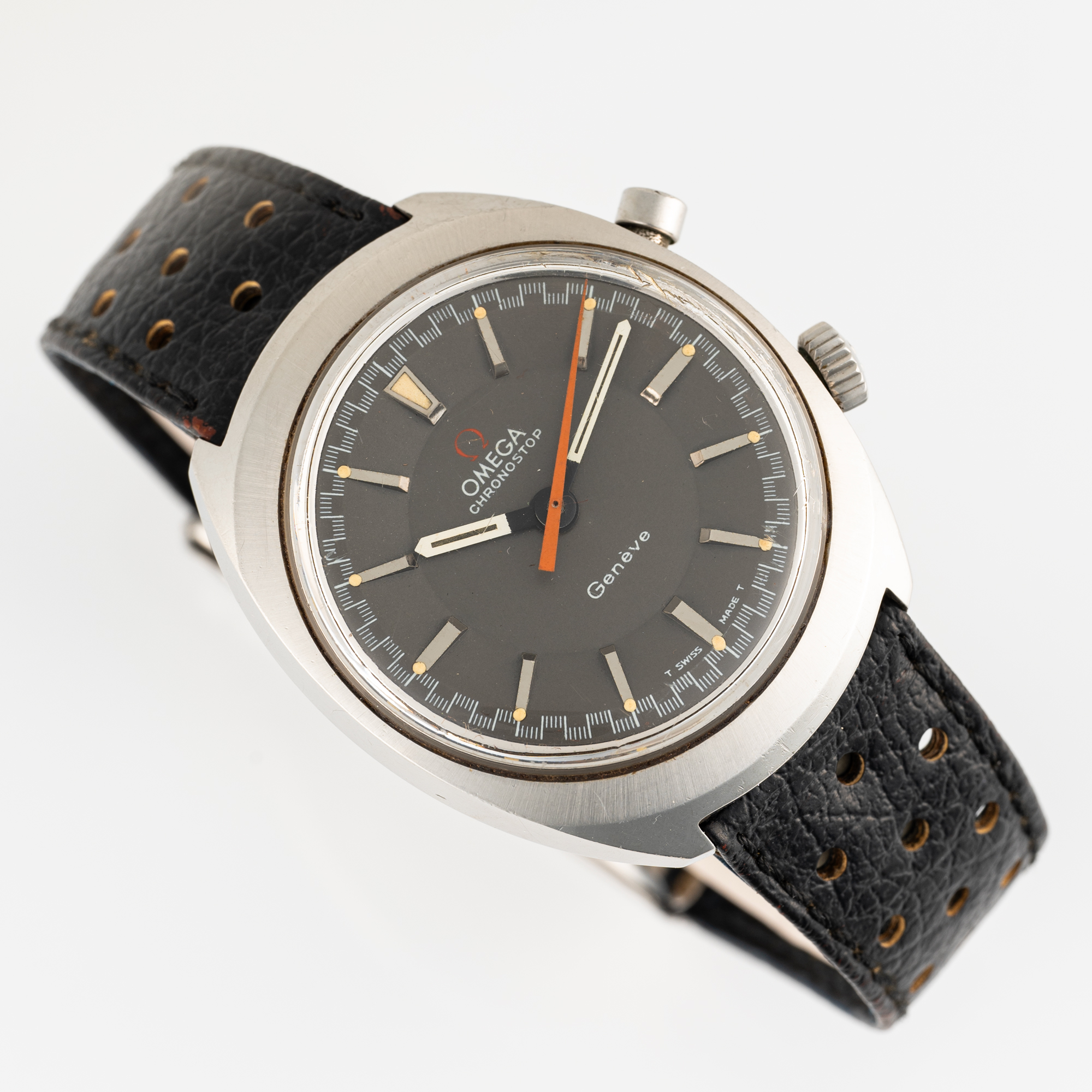 A GENTLEMAN'S SIZE STAINLESS STEEL OMEGA SEAMASTER CHRONOSTOP CHRONOGRAPH WRIST WATCH CIRCA 1969, - Image 3 of 10