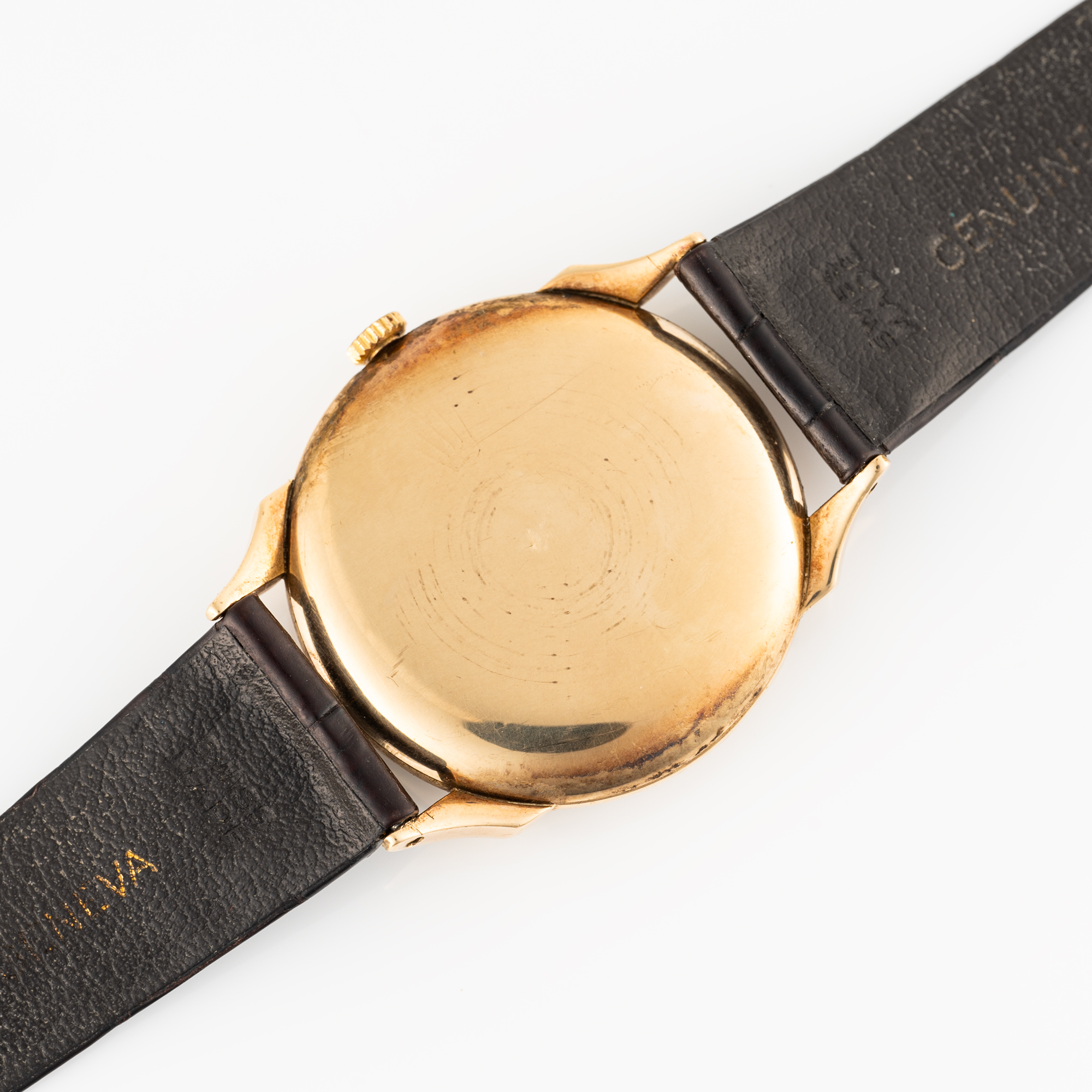 A RARE GENTLEMAN'S SIZE 9CT SOLID GOLD ROLEX PRECISION WRIST WATCH CIRCA 1950s, WITH SCALLOPED - Image 7 of 9