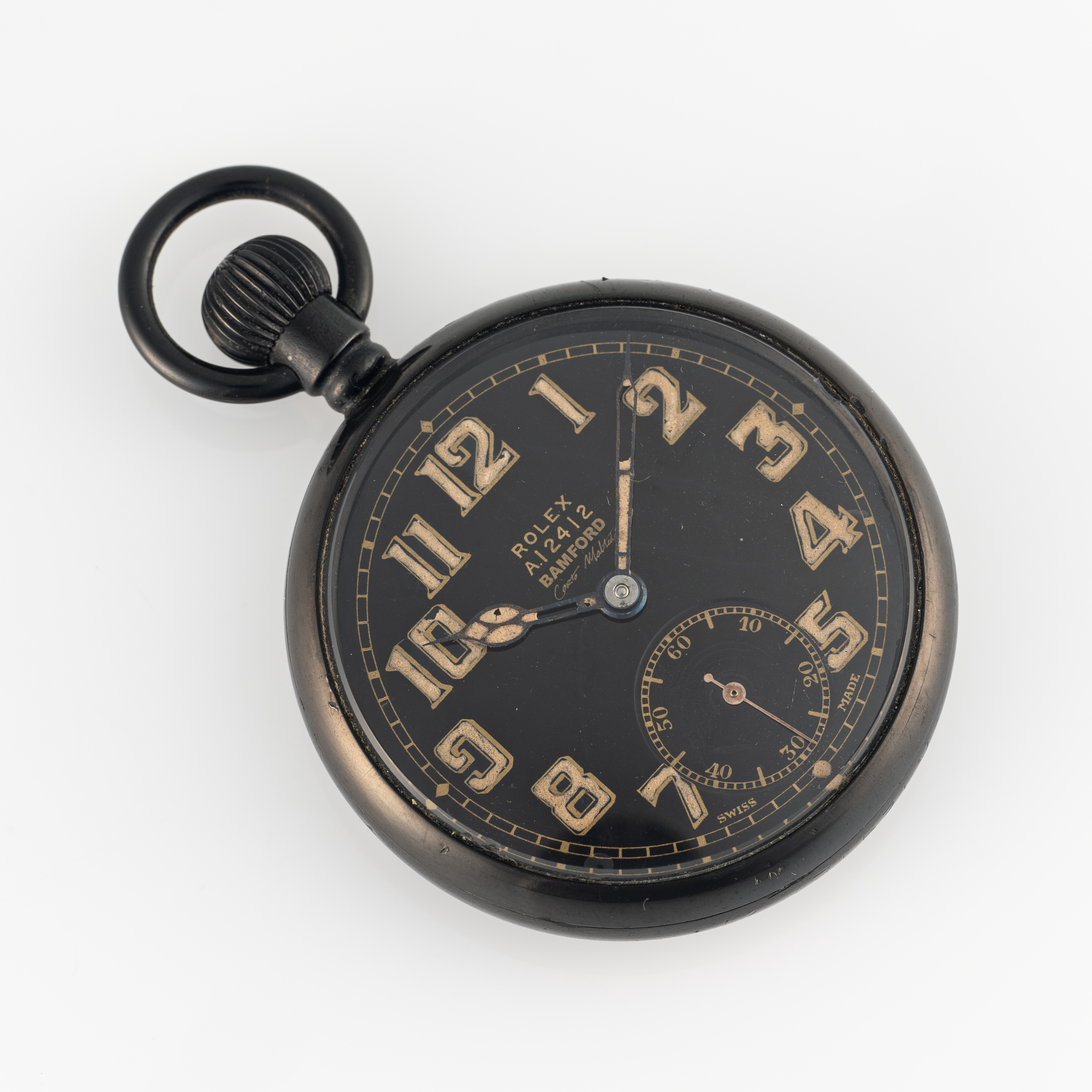 A CUSTOMISED PVD COATED BAMFORD ROLEX 1930S BRITISH MILITARY POCKET WATCH ONE OF FIVE PIECES MADE IN - Bild 3 aus 6