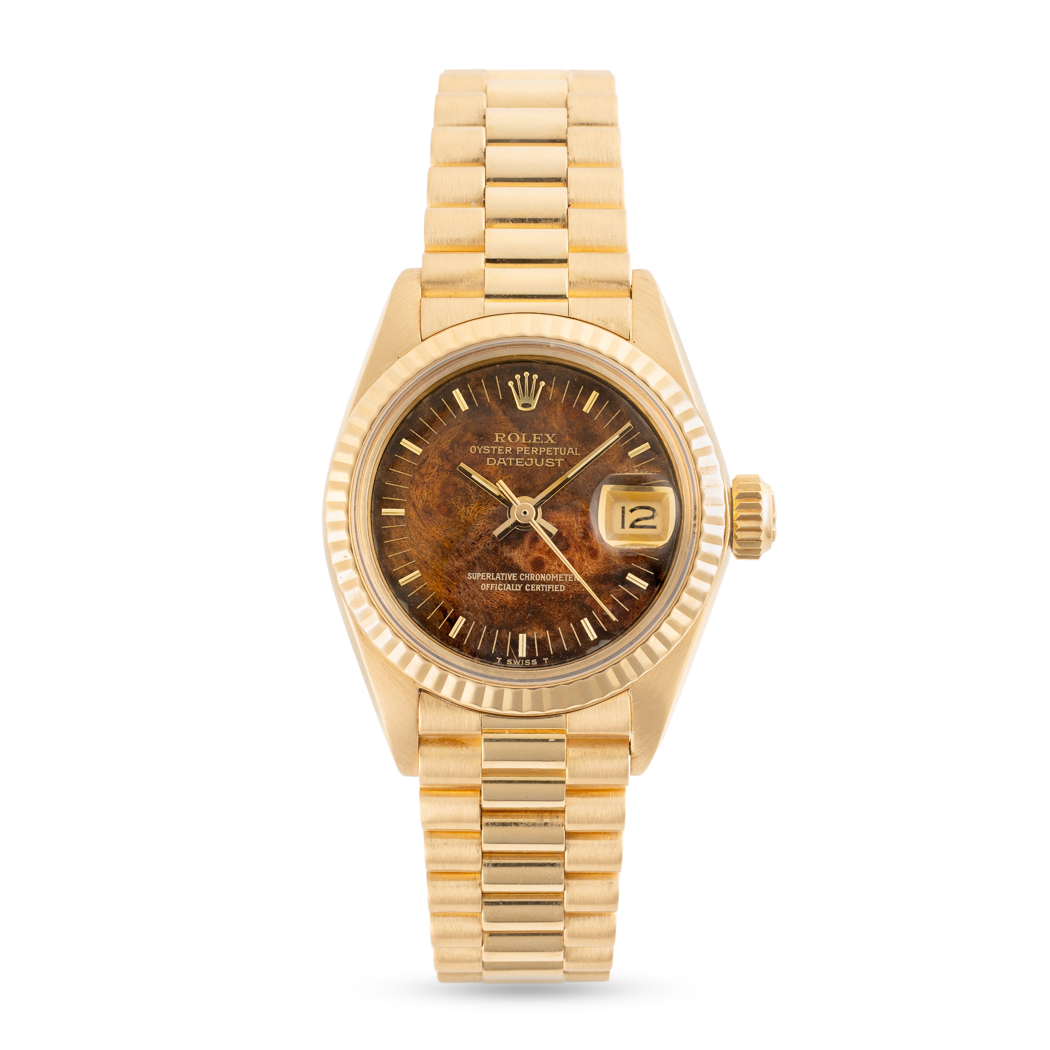 A LADY'S 18K SOLID GOLD ROLEX OYSTER PERPETUAL DATEJUST BRACELET WATCH CIRCA 1979, REF. 6917/8 - Image 2 of 9