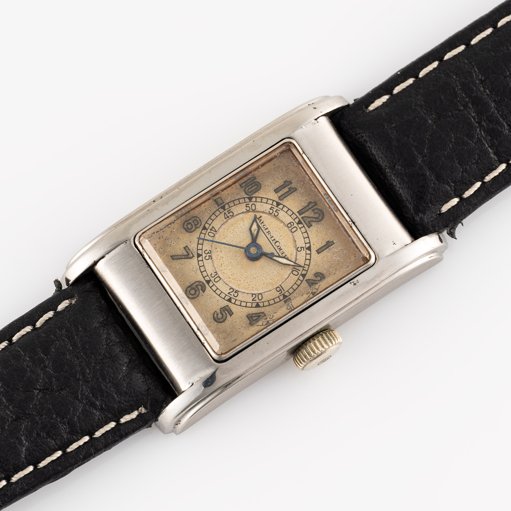 A GENTLEMAN'S SIZE STAINLESS STEEL JAEGER LECOULTRE ETANCHE WRIST WATCH CIRCA 1930s EARLY PATENTED - Image 3 of 7