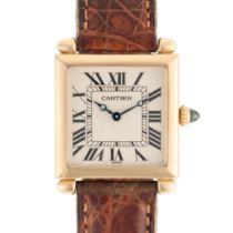 AN 18K SOLID GOLD CARTIER TANK OBUS WRIST WATCH CIRCA 1990s, REF. 1630 Movement: Quartz, signed