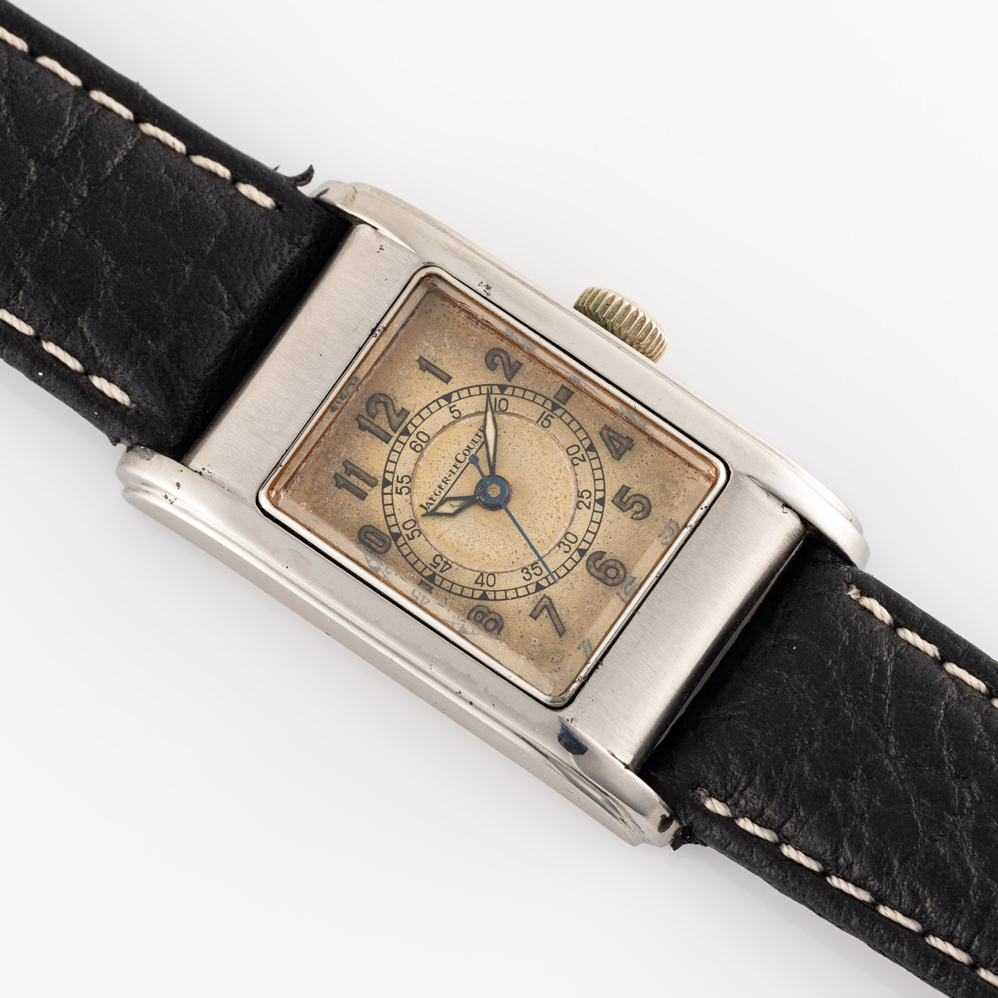 A GENTLEMAN'S SIZE STAINLESS STEEL JAEGER LECOULTRE ETANCHE WRIST WATCH CIRCA 1930s EARLY PATENTED - Image 4 of 7