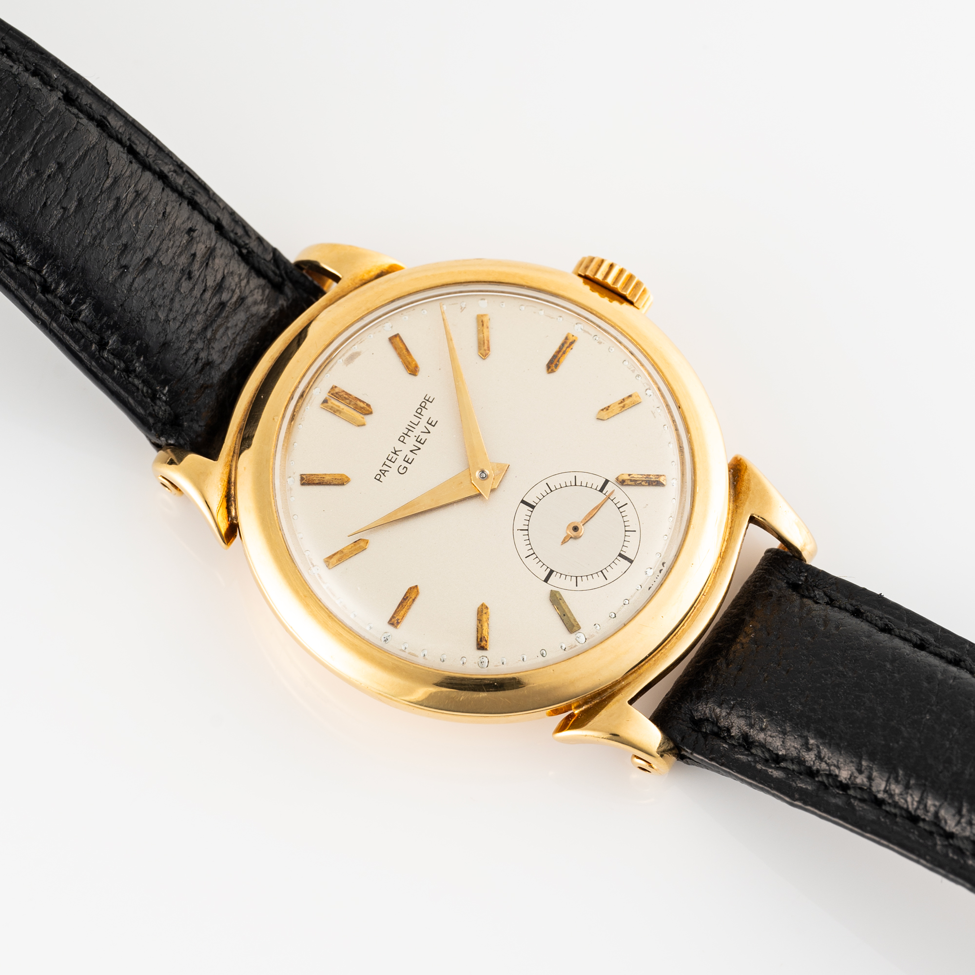 A GENTLEMAN'S SIZE 18K SOLID YELLOW GOLD PATEK PHILIPPE WRIST WATCH CIRCA 1950s, REF. 1491 CASE WITH - Image 3 of 8