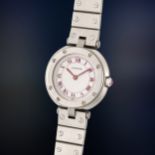 A LADY'S RARE PLATINUM CARTIER PARIS SANTOS VENDOME RONDE BRACELET WATCH CIRCA 1990s, REF. 8191