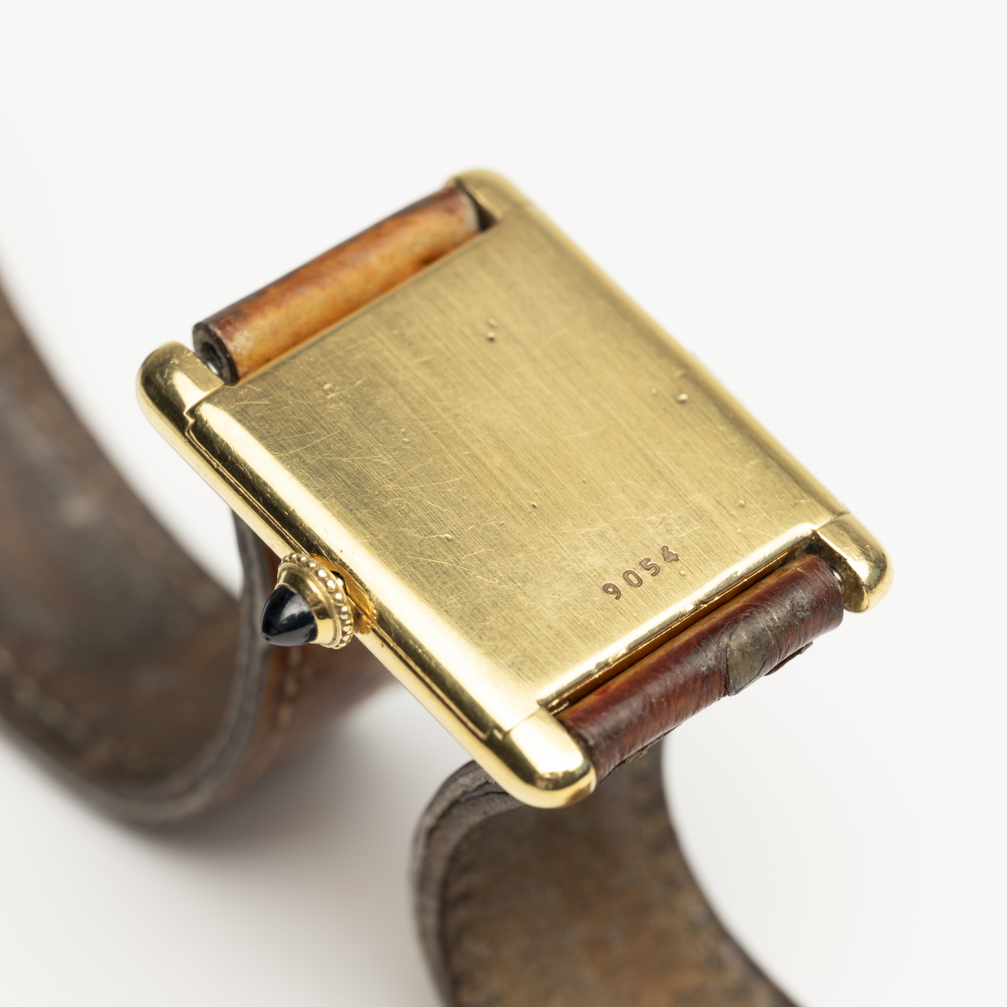 A VERY RARE GENTLEMAN'S SIZE 18K SOLID GOLD CARTIER LONDON TANK JC EXTRA PLATE WRIST WATCH CIRCA - Image 5 of 12