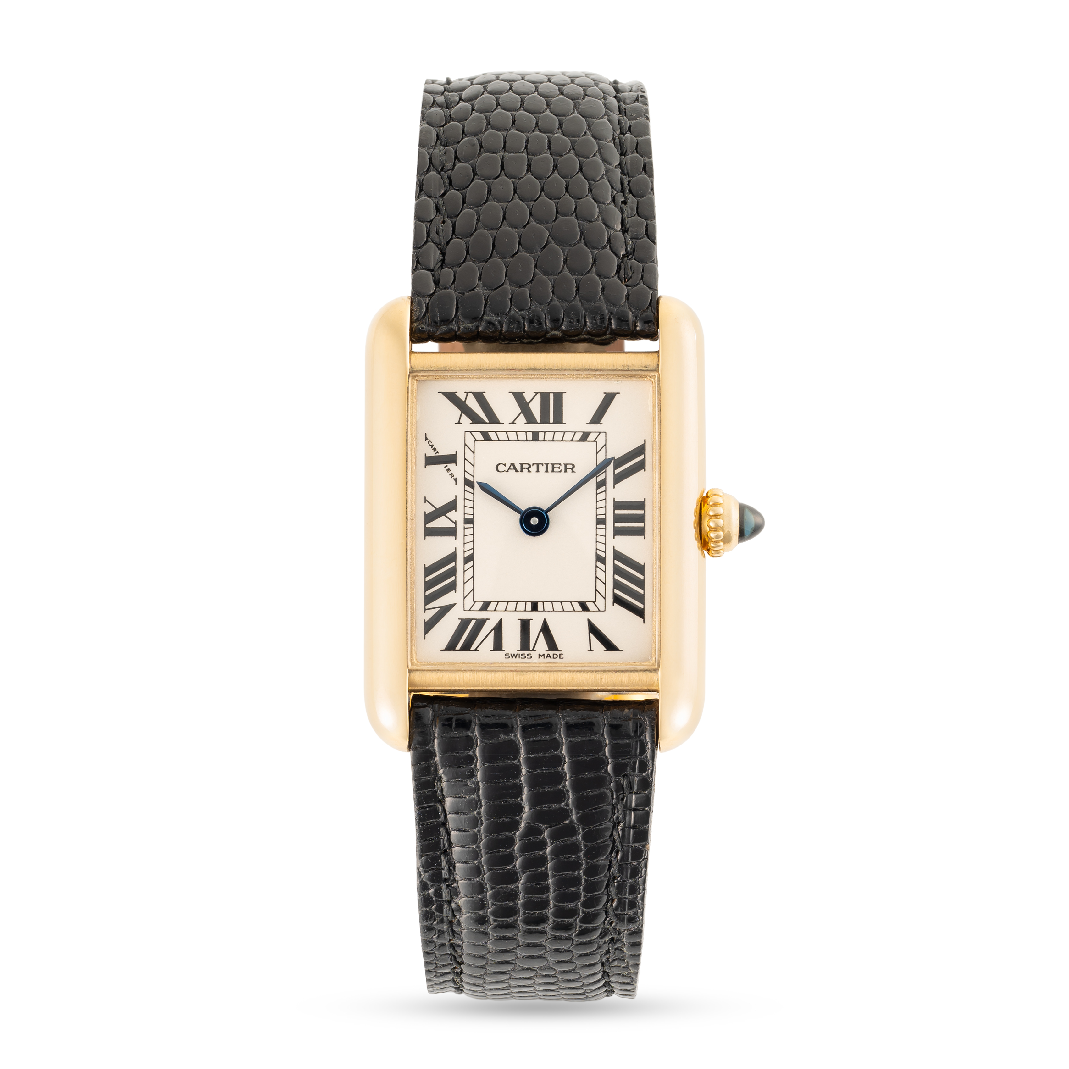 A LADY'S 18K SOLID GOLD CARTIER TANK LOUIS WRIST WATCH CIRCA 2000s, REF. 2442 WITH CARTIER SERVICE - Image 2 of 8