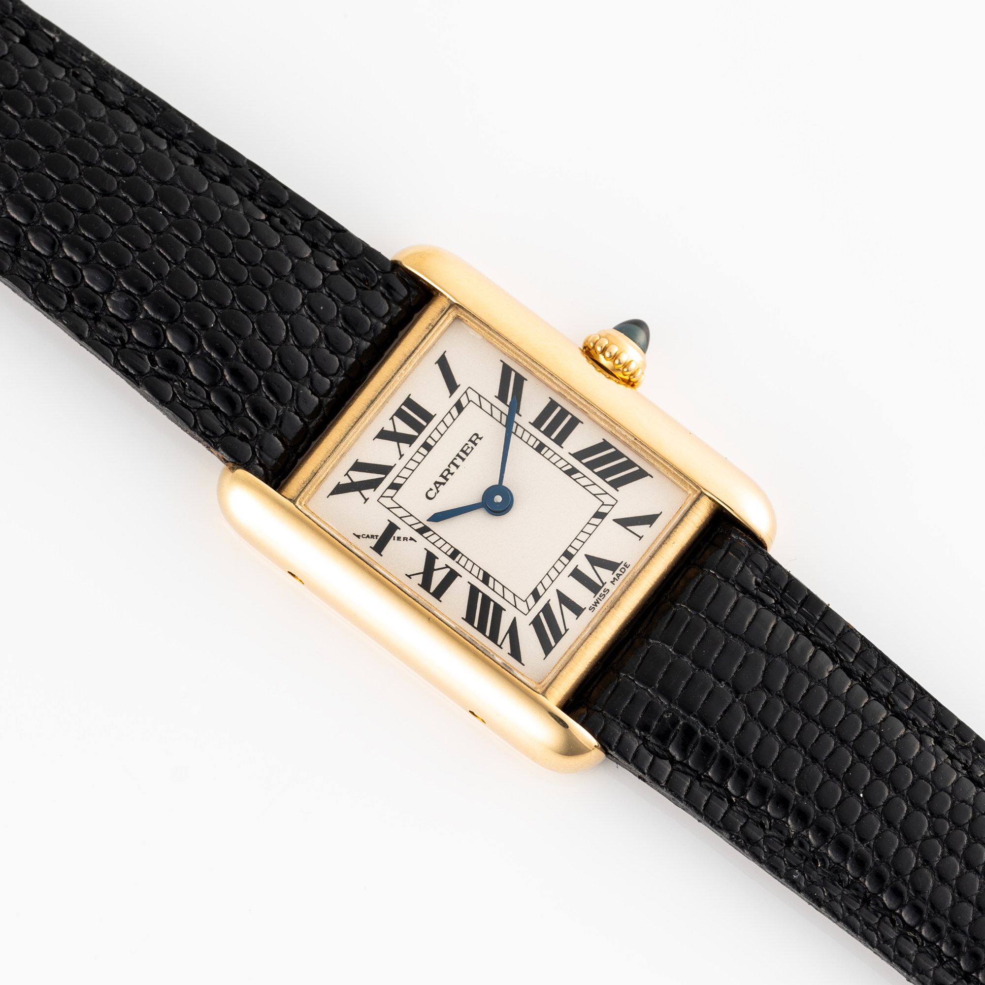 A LADY'S 18K SOLID GOLD CARTIER TANK LOUIS WRIST WATCH CIRCA 2000s, REF. 2442 WITH CARTIER SERVICE - Image 3 of 8