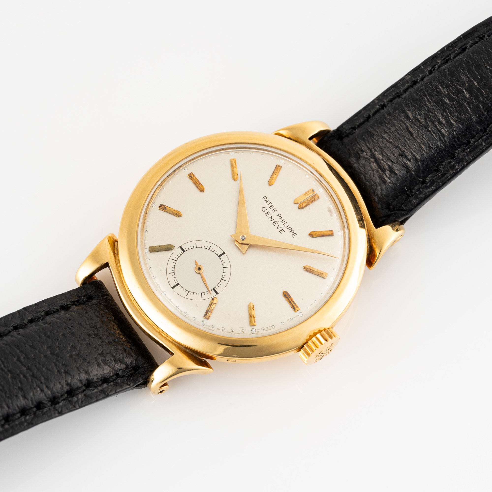 A GENTLEMAN'S SIZE 18K SOLID YELLOW GOLD PATEK PHILIPPE WRIST WATCH CIRCA 1950s, REF. 1491 CASE WITH - Image 4 of 8