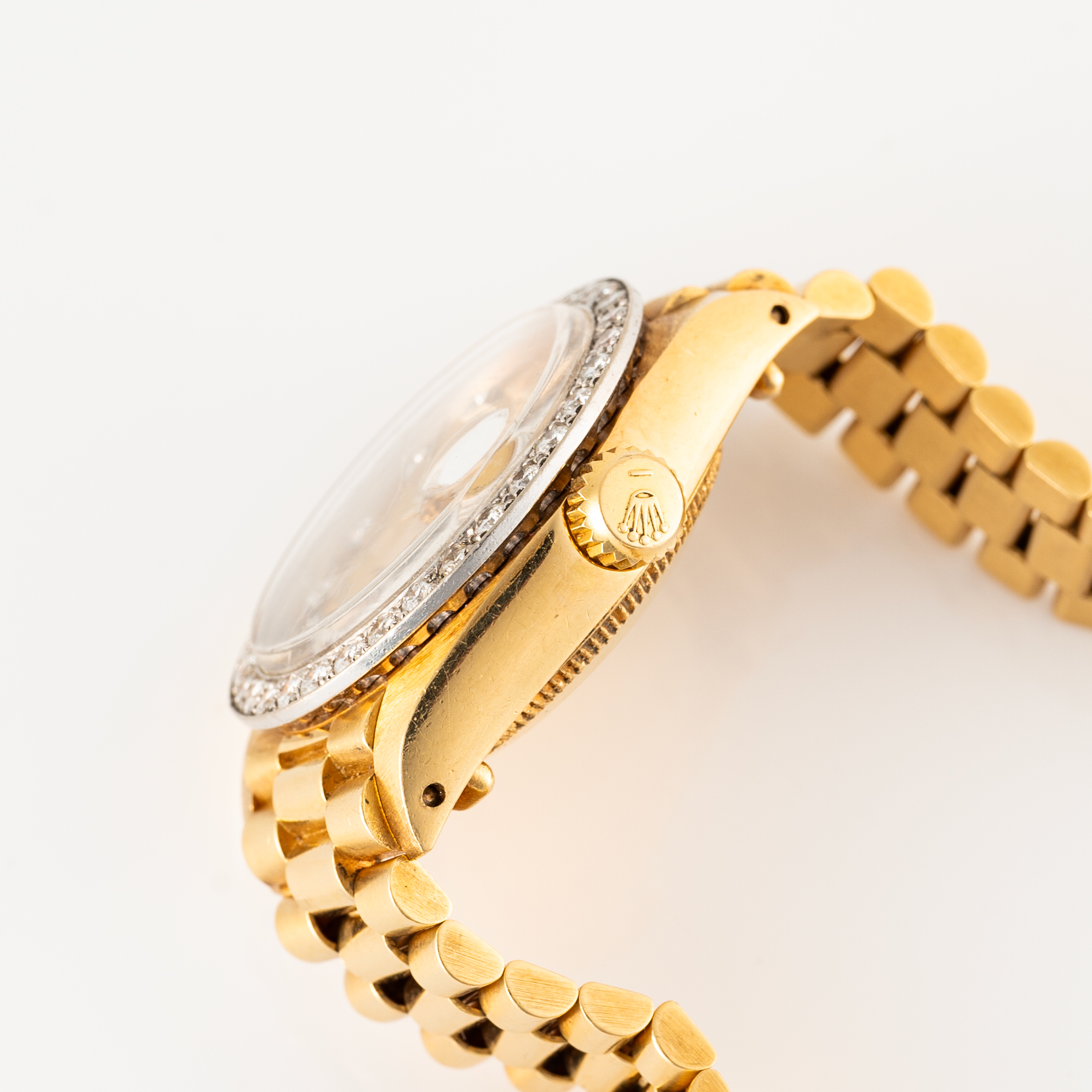 A LADY'S FINE 18K SOLID GOLD & DIAMOND ROLEX OYSTER PERPETUAL DATEJUST BRACELET WATCH CIRCA 1983, - Bild 6 aus 9