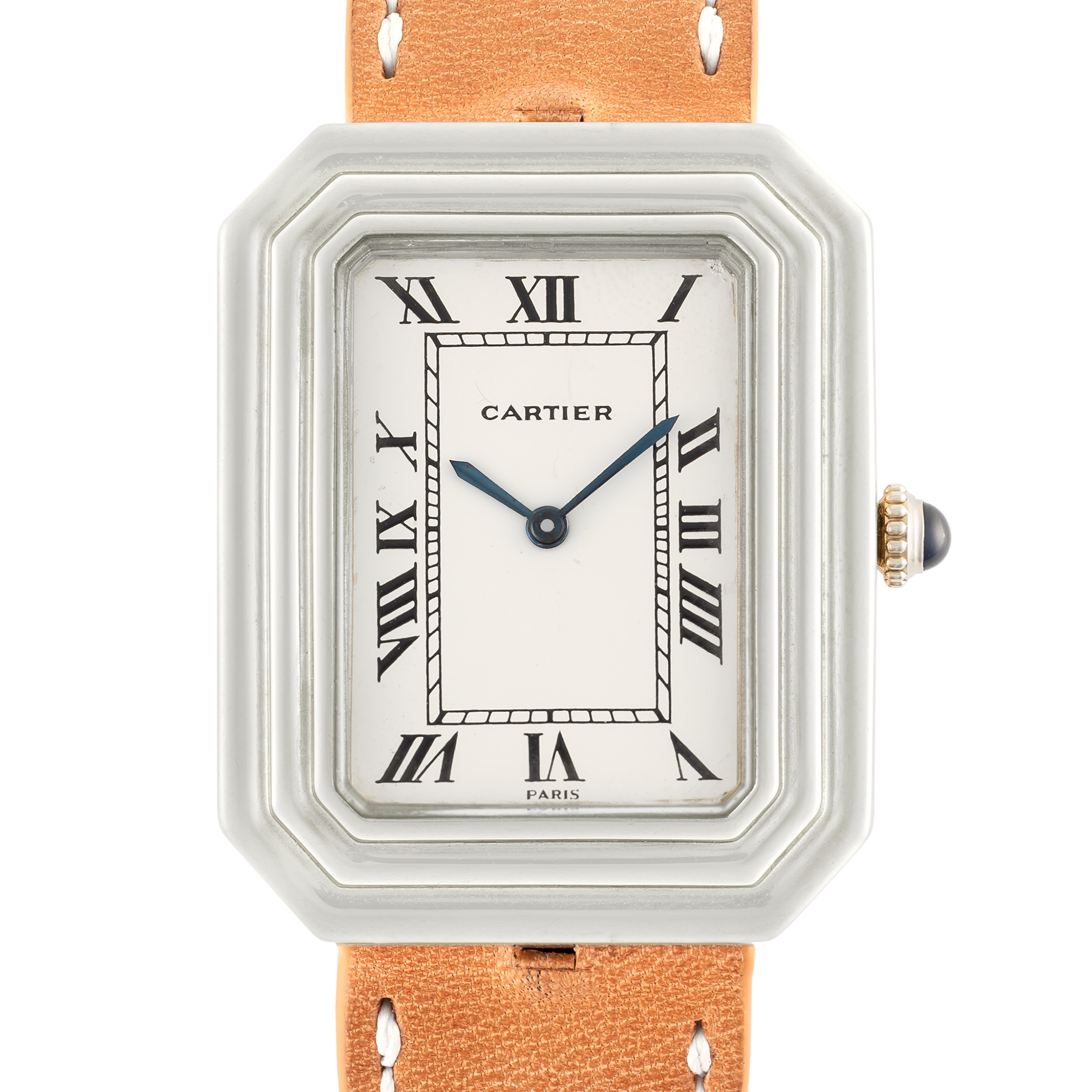 A VERY RARE GENTLEMAN'S SIZE 18K WHITE GOLD CARTIER PARIS CRISTALLOR WRIST WATCH CIRCA 1970s, REF. - Image 11 of 11