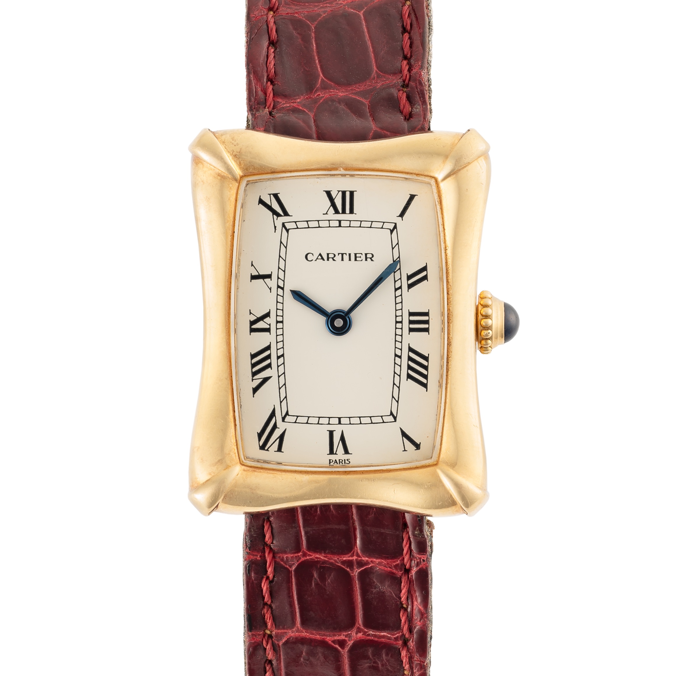 A VERY RARE LADY'S 18K SOLID GOLD CARTIER PARIS BAMBOO COUSSIN WRIST WATCH CIRCA 1970s, REF. 78110 - Image 10 of 10