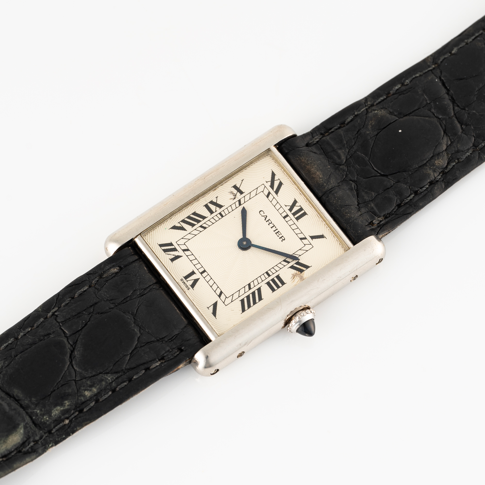 A RARE GENTLEMAN'S SIZE PLATINUM CARTIER PARIS TANK LOUIS MECANIQUE WRIST WATCH CIRCA 1990s, REF. - Image 4 of 9