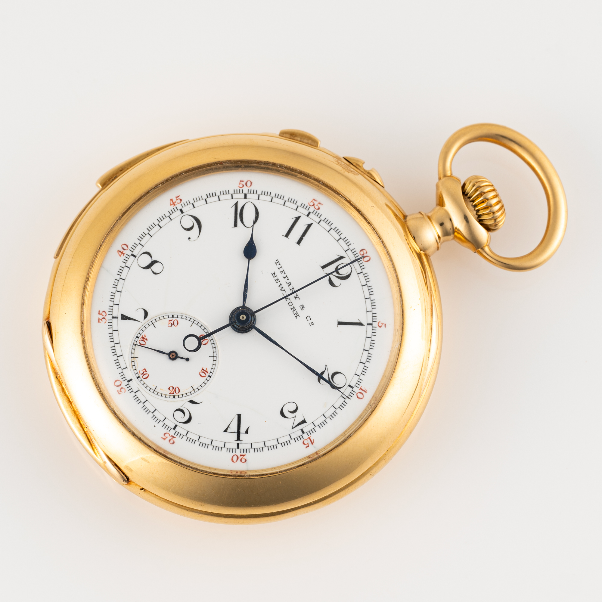 A FINE & RARE GENTLEMAN'S SIZE 18K SOLID GOLD OPEN FACE PATEK PHILIPPE FIVE MINUTE REPEATER SPLIT - Image 3 of 11