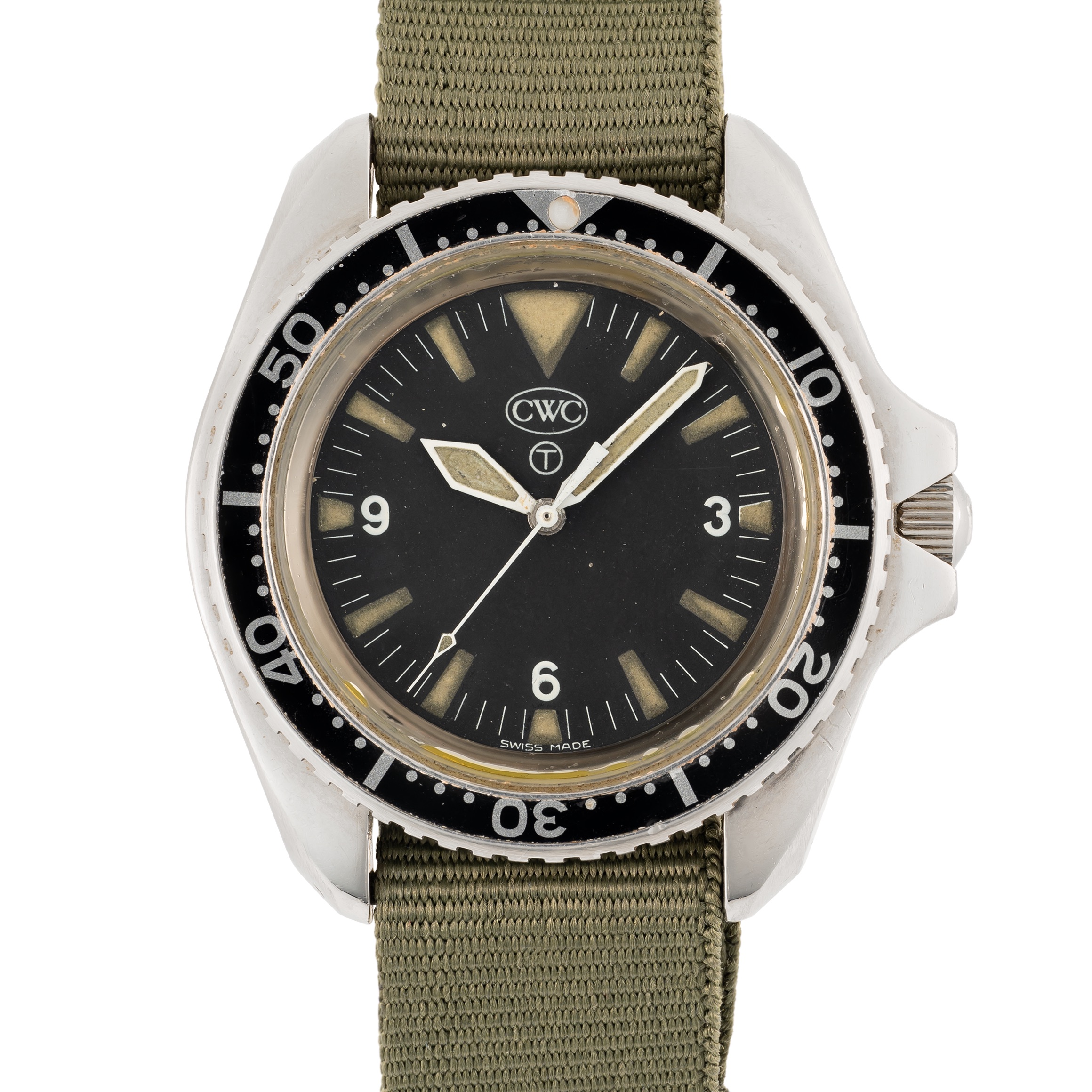 A VERY RARE GENTLEMAN'S STAINLESS STEEL BRITISH MILITARY ROYAL NAVY CWC AUTOMATIC DIVERS WRIST WATCH - Image 9 of 9