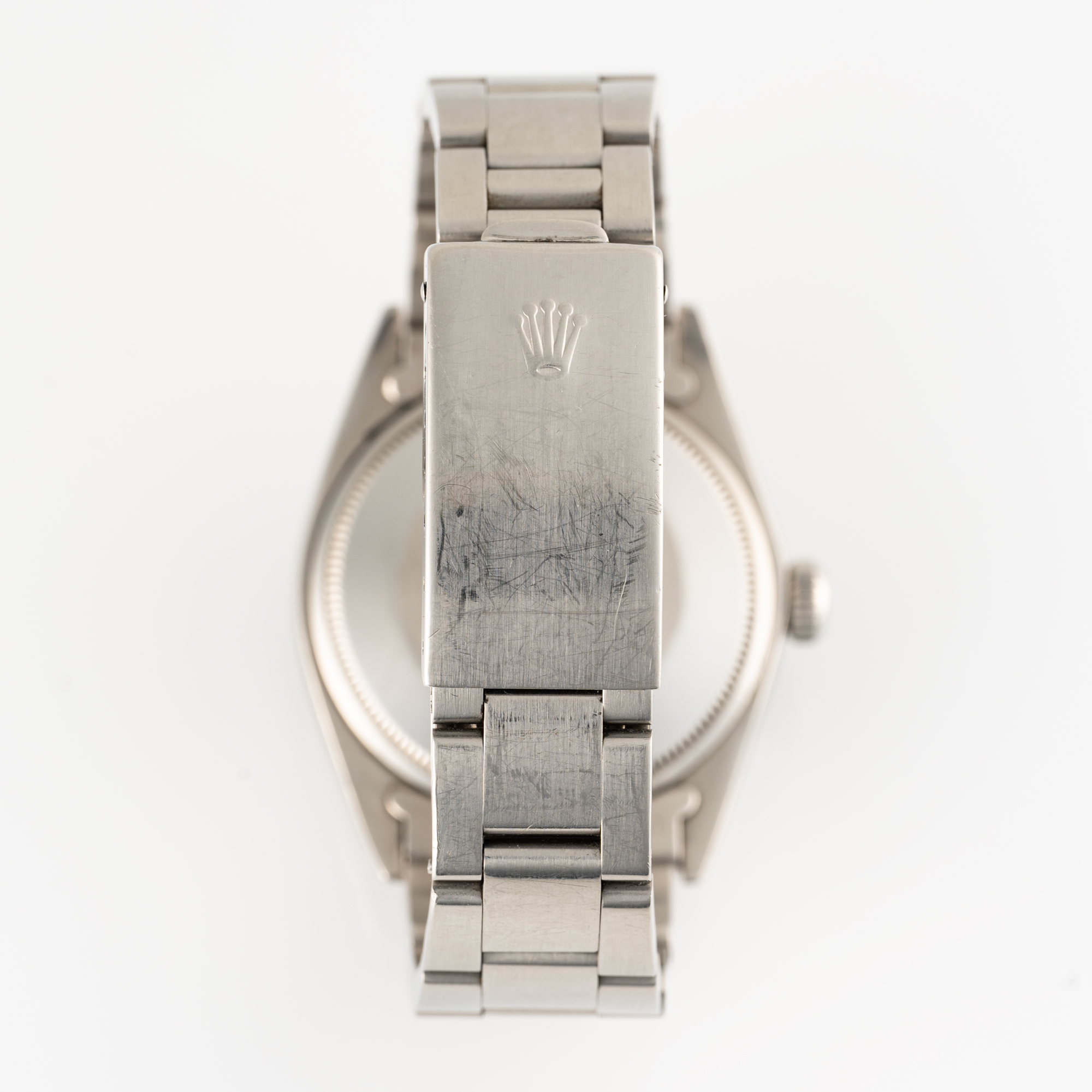 A GENTLEMAN'S SIZE STAINLESS STEEL ROLEX OYSTER PERPETUAL DATE WRIST WATCH CIRCA 1972, REF. 1500 - Image 8 of 8