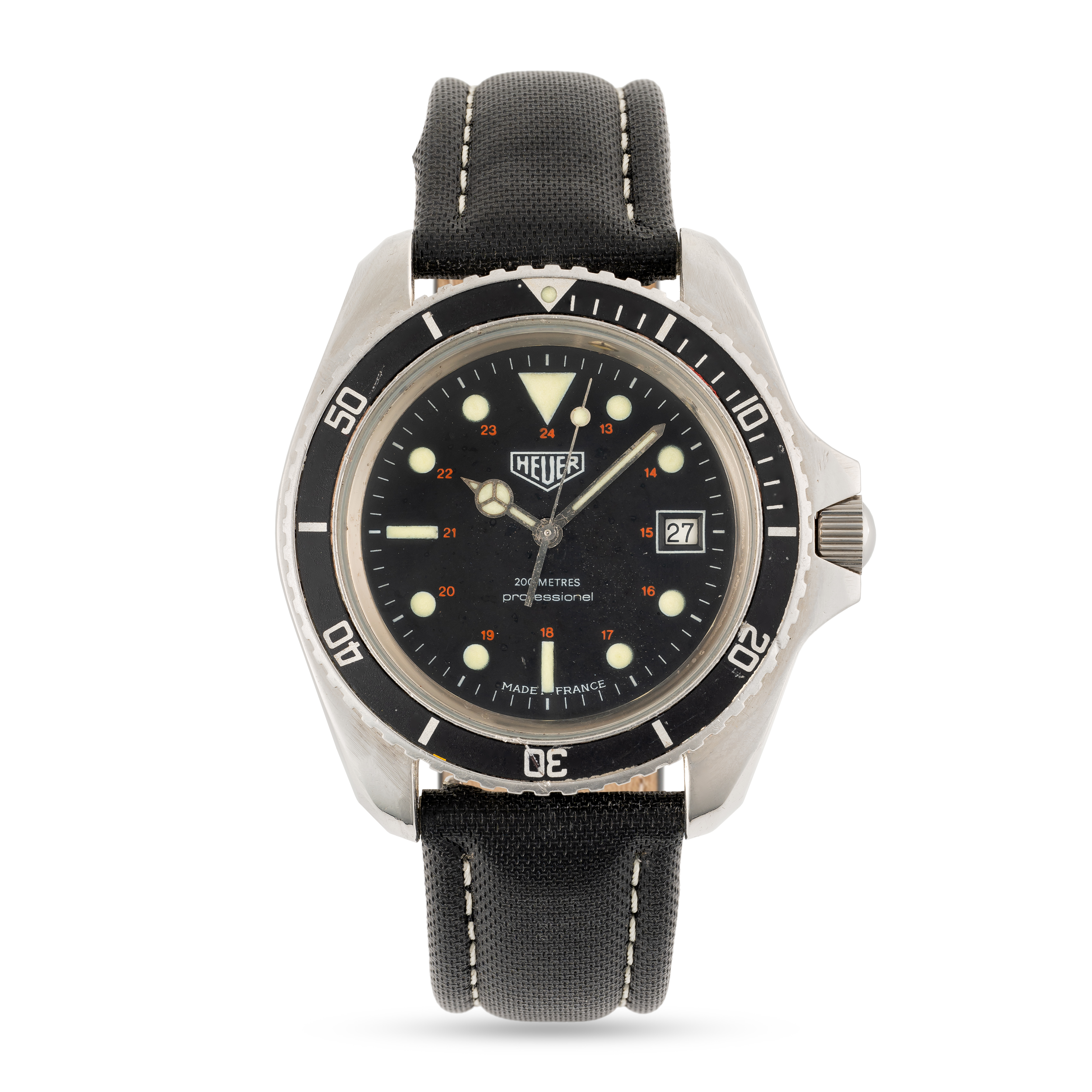 A RARE GENTLEMAN'S SIZE STAINLESS STEEL HEUER 200 METRES PROFESSIONEL AUTOMATIC DIVERS WRIST WATCH - Image 2 of 8