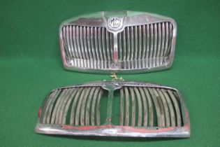 Two second hand chromed MG radiator grills for MGA MkI 1500 and MkII 1500 Please note descriptions