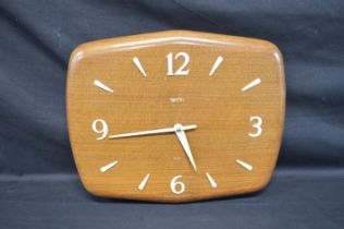 1960's Smith's Goodwood wall clock with Quartz movement - 33cm wide Please note descriptions are not