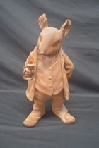 Late 20th century iron figure of a smartly dressed mouse - 42.5cm tall Please note descriptions