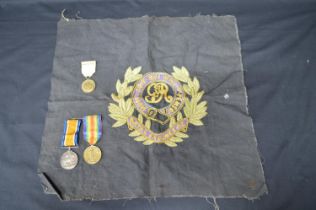 WWI British War and Victory medals the pair awarded to Pte W Faithful K.R.RIF.C R-14348 together