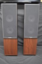 Pair of Rogers LS55 floor standing speakers in mahogany effect cases - 88.5cm tall Please note