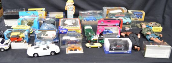 Collection of boxed model vehicles etc to include: Action Man figure, Corgi bus, Corgi tram and