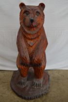 Dave Lucas carved figure of a bear, standing on hind legs - approx 108cm tall Please note