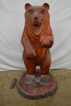Dave Lucas carved figure of a bear, standing on hind legs - approx 108cm tall Please note