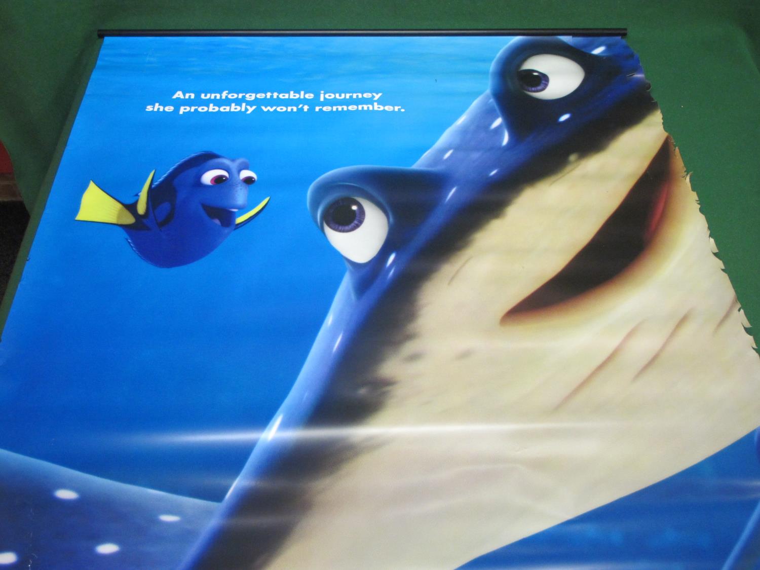 Movie banner for Disney-Pixar's Finding Dory - 60" x approx 94" together with an unopened movie - Image 3 of 6