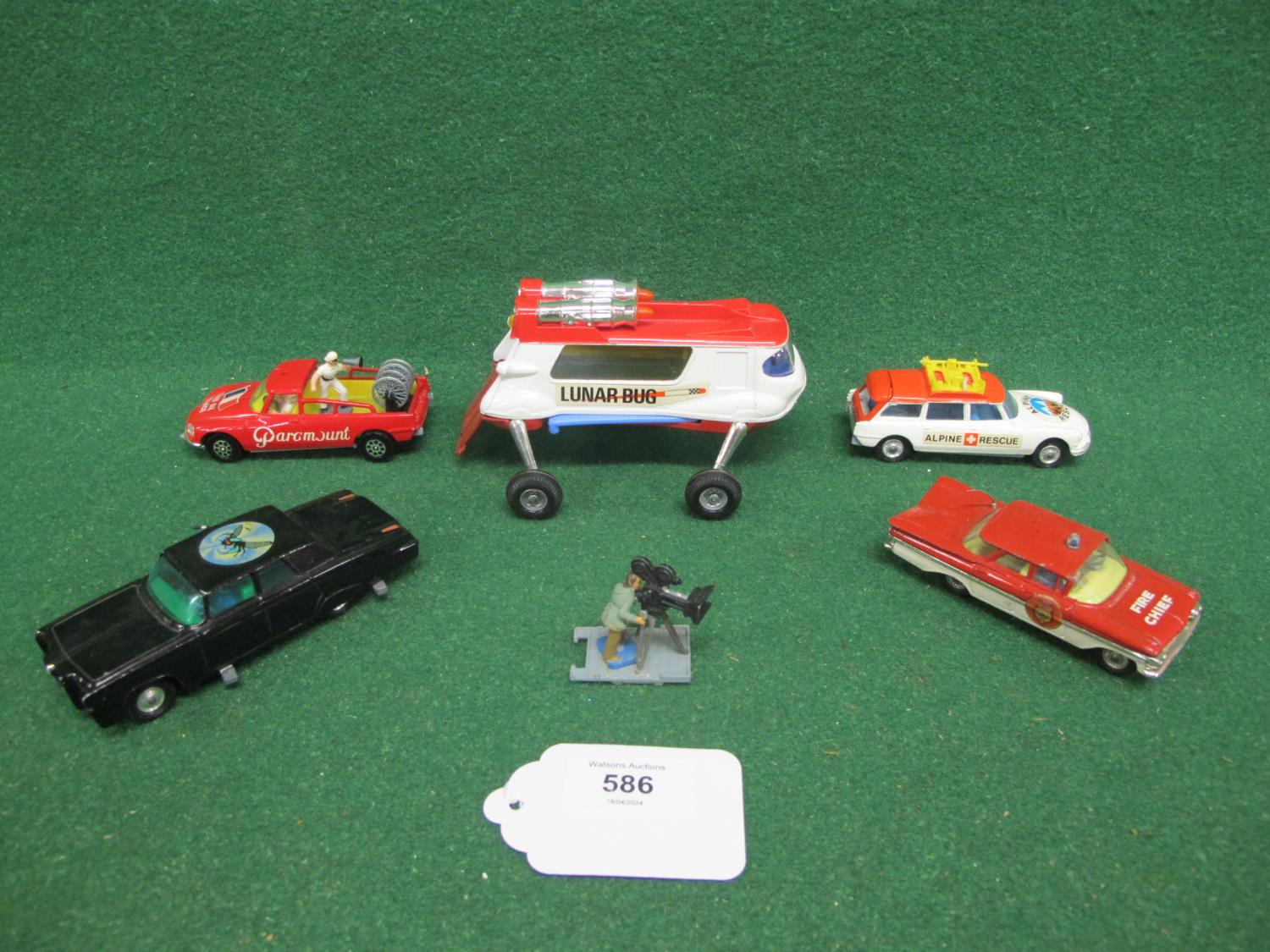 Five loose Corgi diecast vehicles to comprise: 268 The Green Hornet's Black Beauty, 806 Lunar Bug, - Image 2 of 3