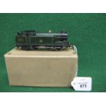 1938-1940 HD clockwork DL7 0-6-2T No. 6699 in Shirt Button Great Western green (working), no box