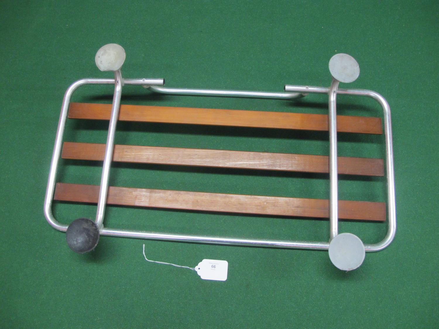 Aluminium and wood boot rack for MGS, Triumphs etc - 33.5" x 16.25" Please note descriptions are not - Image 2 of 3