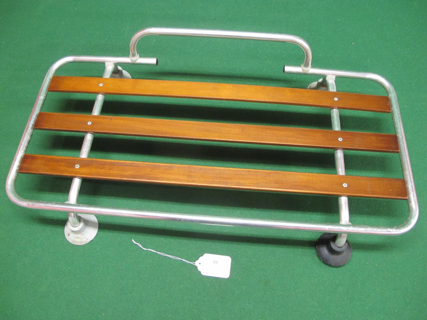 Aluminium and wood boot rack for MGS, Triumphs etc - 33.5" x 16.25" Please note descriptions are not