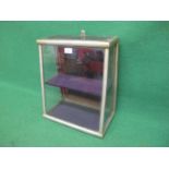 Cadbury - small shop counter top metal, glass and wood display cabinet - 14" x 7.5" x 16.5" tall