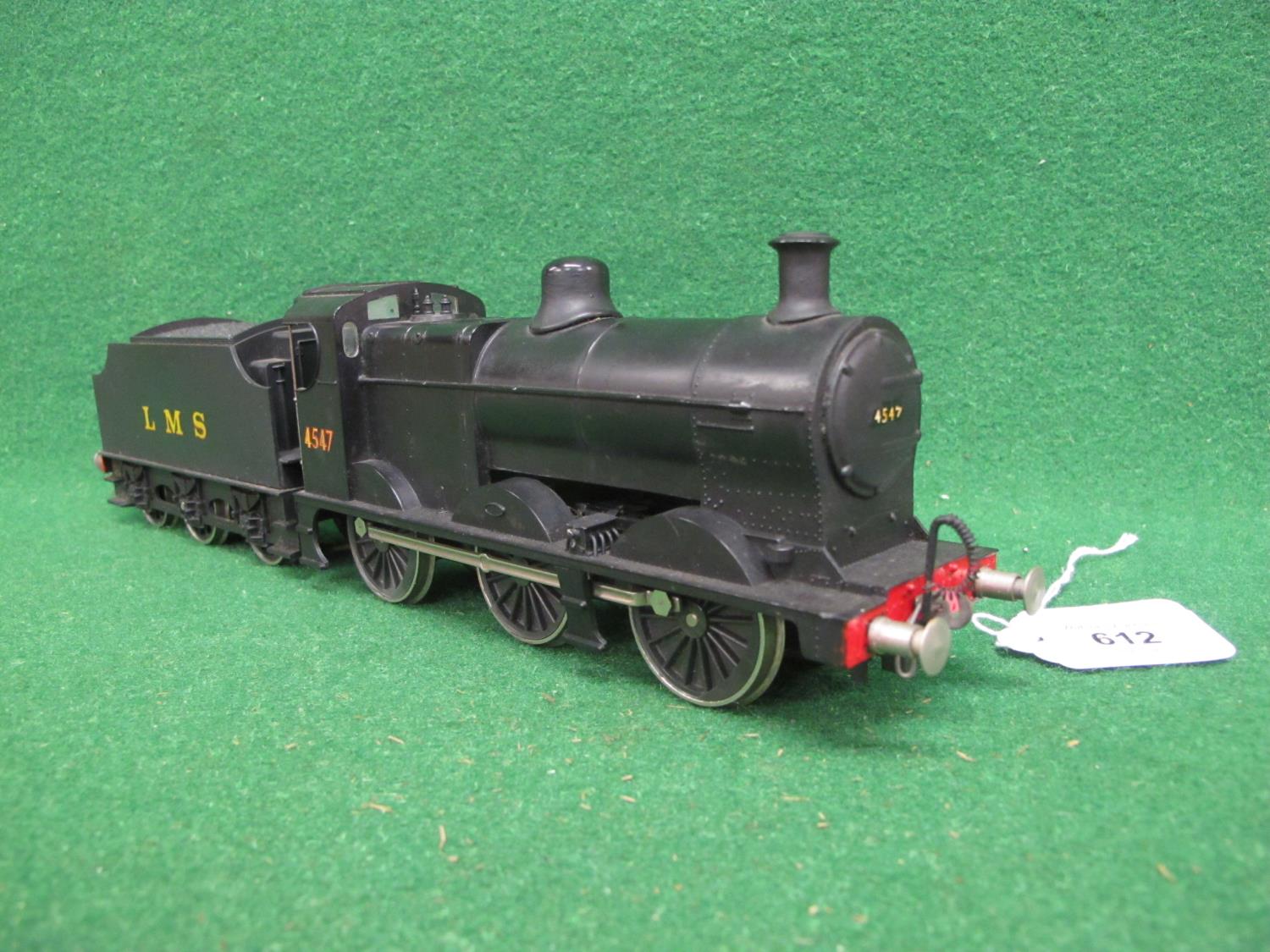 Lima plastic O gauge Fowler 4F 0-6-0 locomotive and tender No. 4547 in plain LMS black, modified - Image 2 of 3