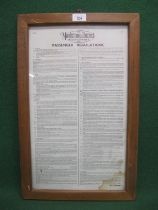 Maidstone & District Motor Services Ltd Passenger Regulations poster (issued between 1948 and