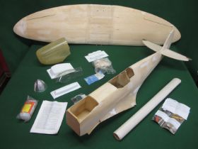 DB Models Spitfire Mk1A. This approx 1:5/4 scale balsa and plywood model is designed to be radio