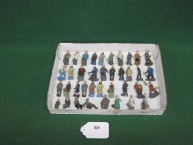 Thirty eight hand painted cast metal figures from Britains etc Please note descriptions are not