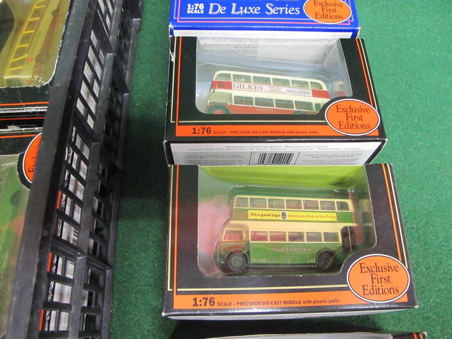 Fifteen EFE 1:76 scale single and double deck buses, coaches and an open top, six of which are in - Image 3 of 3