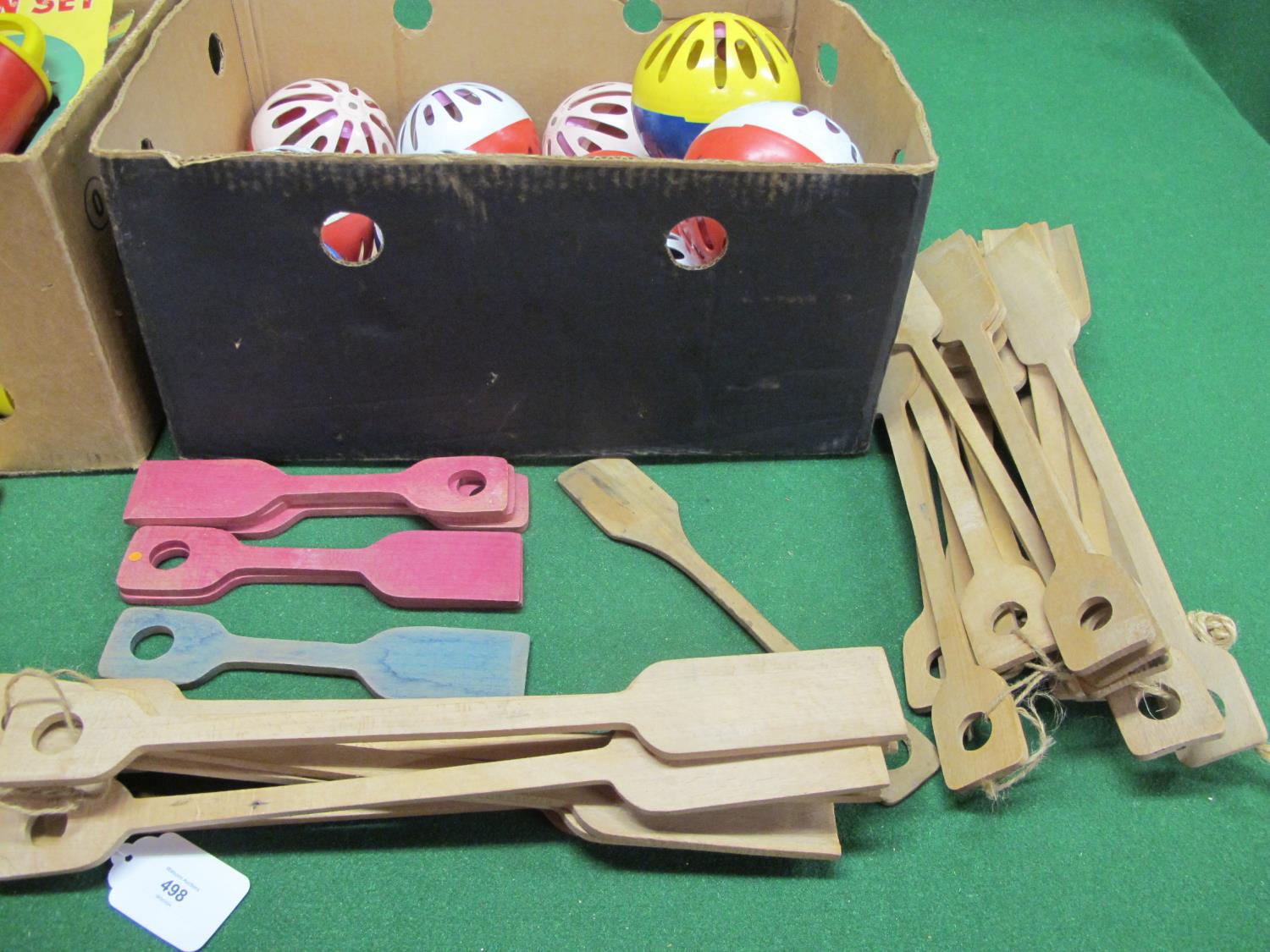 Seven card mounted plastic Junior Garden Sets made by Combex (England), thirteen Bell-Balls from - Image 4 of 5
