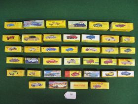 Thirty eight boxed mid 2000's diecast Dinky cars (made for Atlas in China), these reproductions of