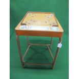 Rare 1950's/1960's steel and aluminium amusement arcade One Arm Bandit slot machine stand - 35.5"