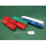 Triang Big-Big plastic O gauge battery powered Hymek style diesel locomotive Blue-Flier (with