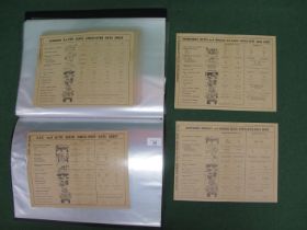 Folder of twenty nine data sheets from Newnes Motor Repair And Overhauling for pre-war 1930's cars